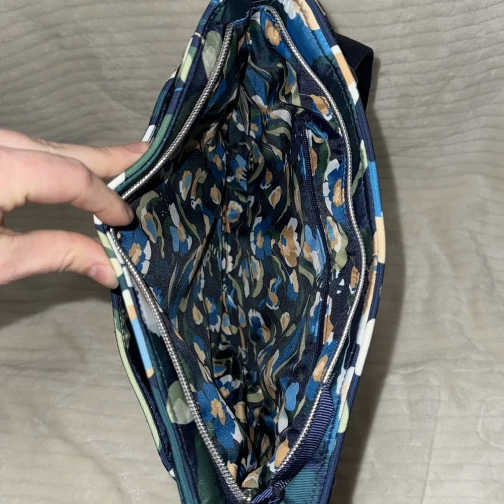 Vera Bradley Performance Twill Triple Zip Hipster Crossbody Bag - Immersed Bloom
